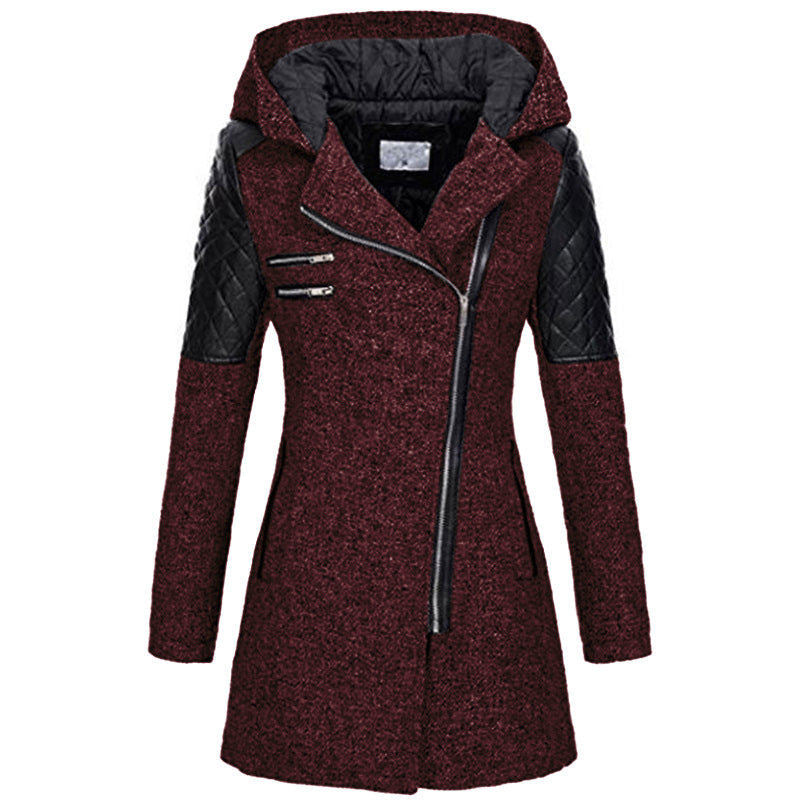 Emilia | Damen Elegante Warme Jacke | Kapuze