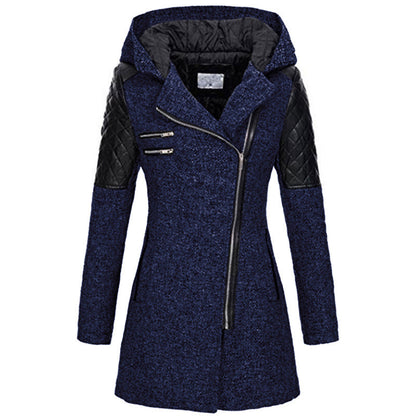 Emilia | Damen Elegante Warme Jacke | Kapuze