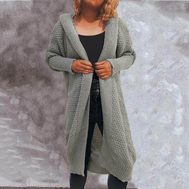 Abigail | Damen Lange Lässige Strickjacke | Warme