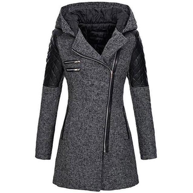 Emilia | Damen Elegante Warme Jacke | Kapuze