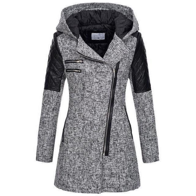 Emilia | Damen Elegante Warme Jacke | Kapuze